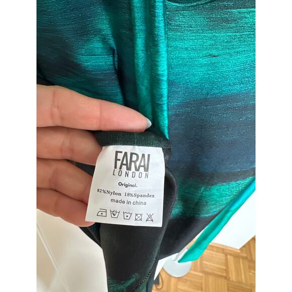 Farai London LYRA Abstract Long Sleeve Stretch Woven Mini Dress, Size XS, NWT - Picture 8 of 9